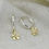 Thumbnail: Hoops with Yellow gold Wax Flower charms