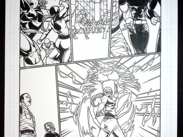 Original art by Alex Sanchez for sale from the Mad Cave Studios 'Defenders of the Earth: Dark Destiny' series