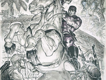 Freddie Williams II original Phantom cover art for Mad Cave Studios for sale