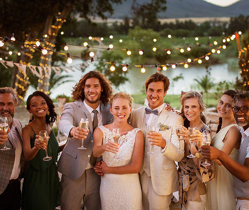 Outdoor wedding celebration
