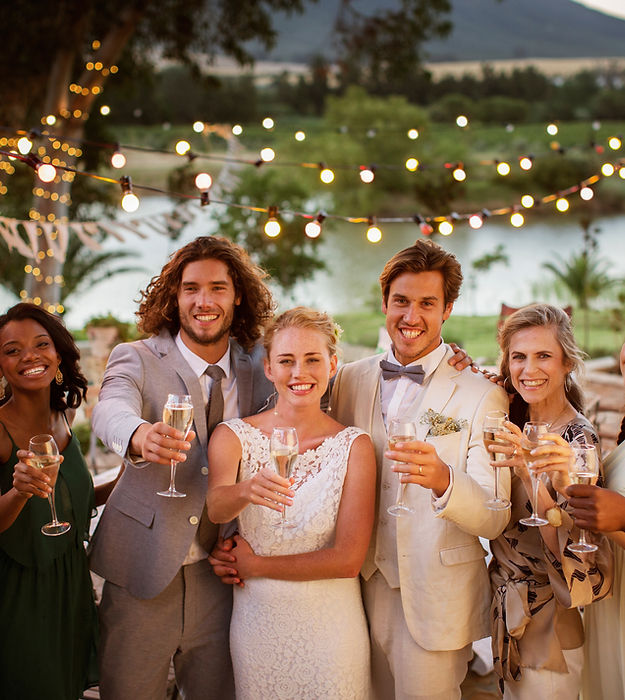 Outdoor wedding celebration