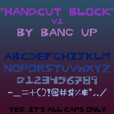 HANDCUT BLOCK FONT