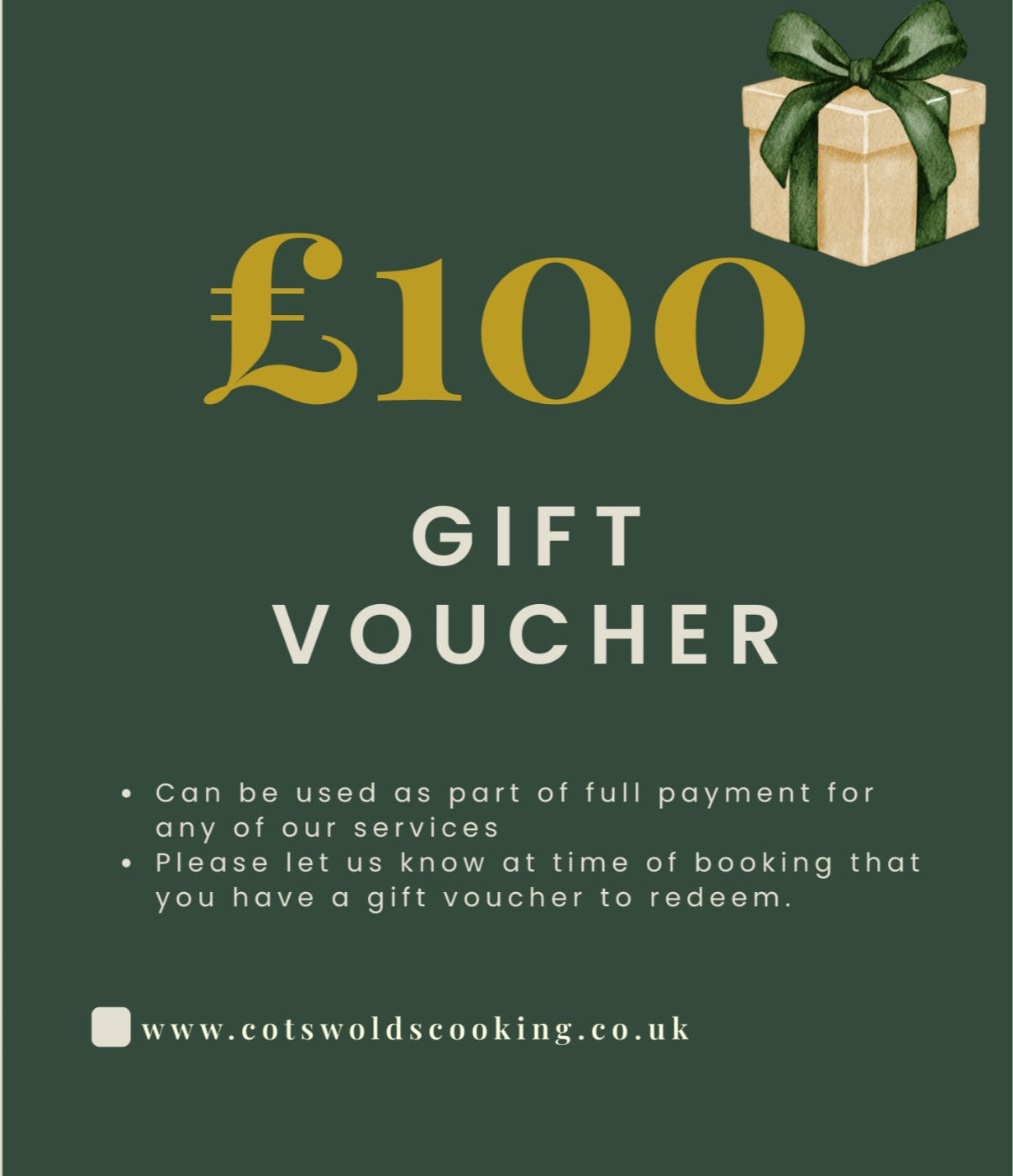 Cotswolds Cooking Gift Voucher