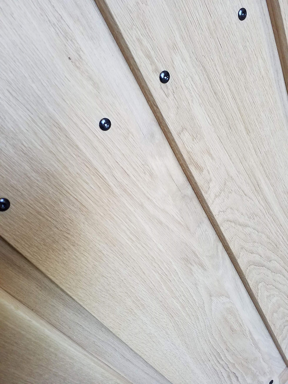 close up of oak door