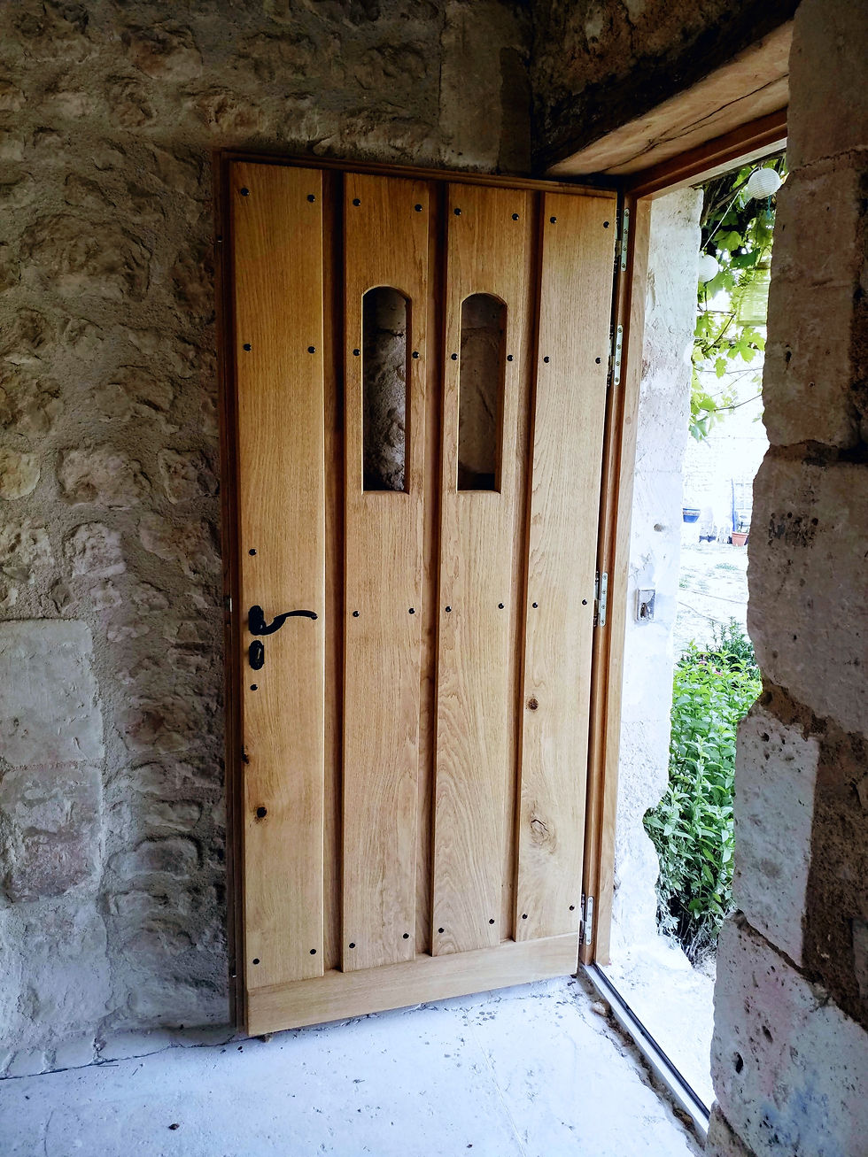 French oak door, rustic cottage
