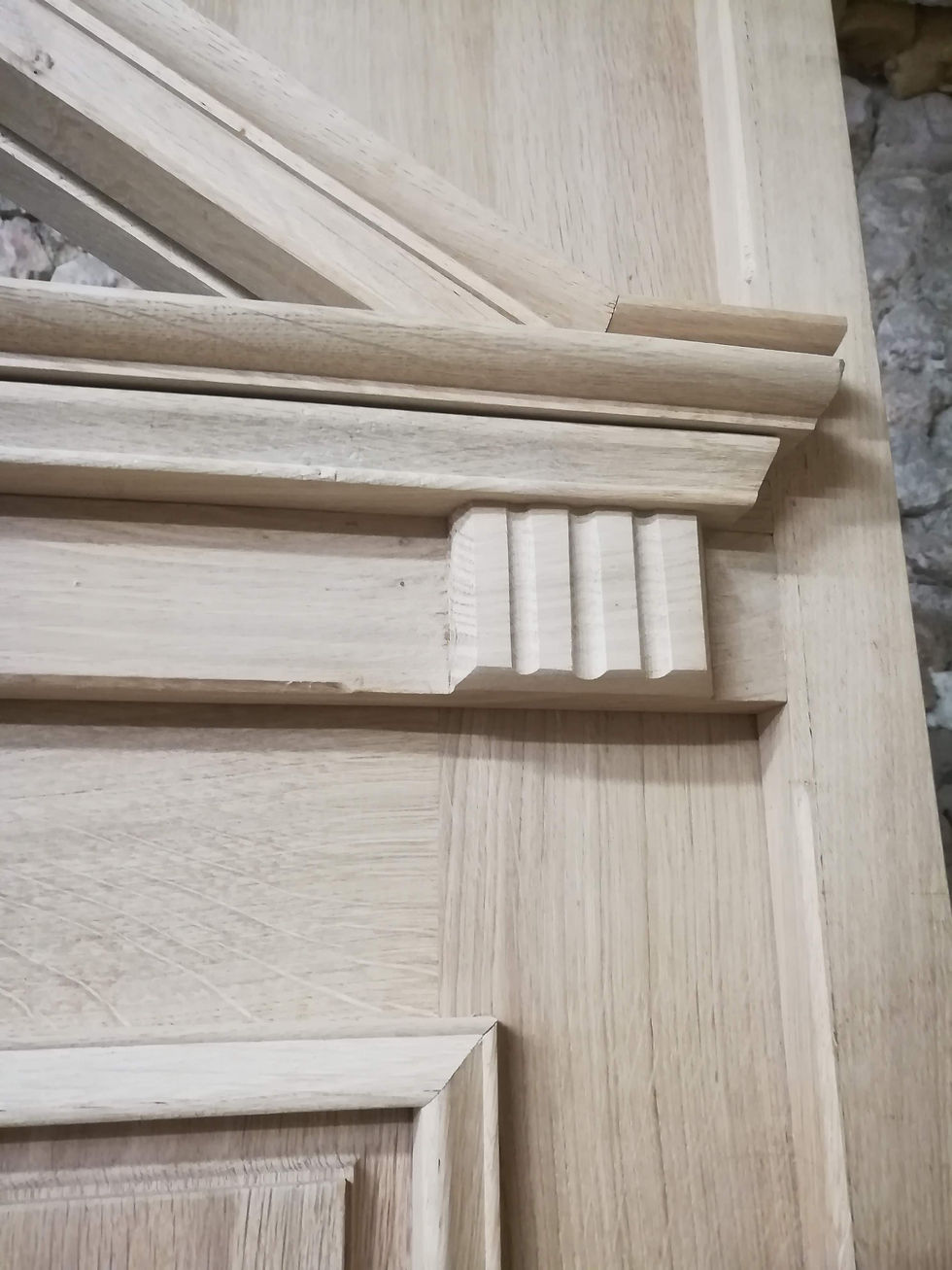 detailed carving on neoclassical door