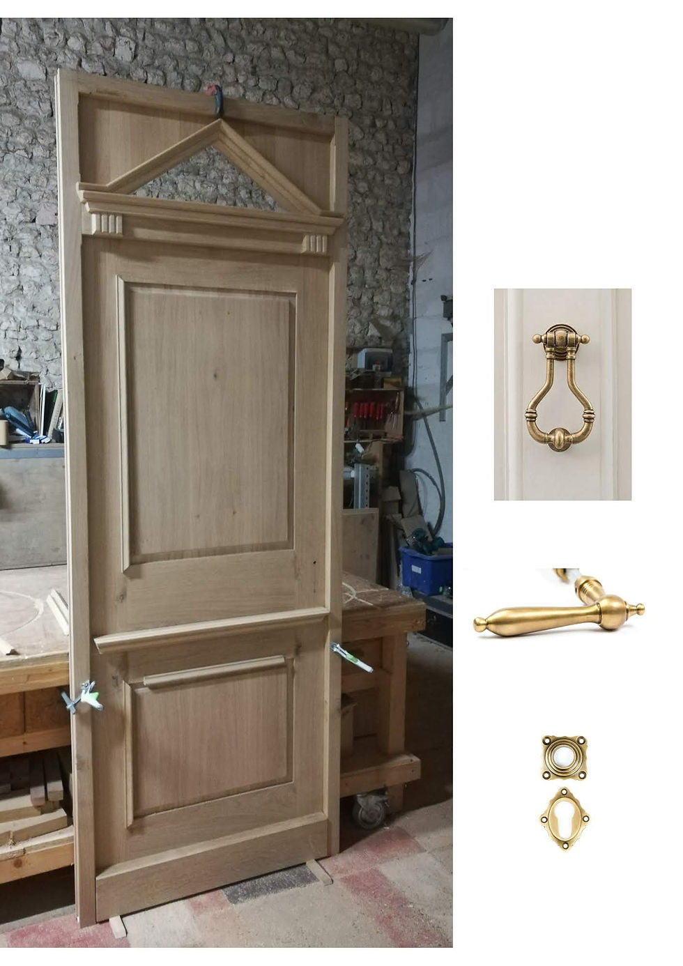 neo classical design oak entrance door