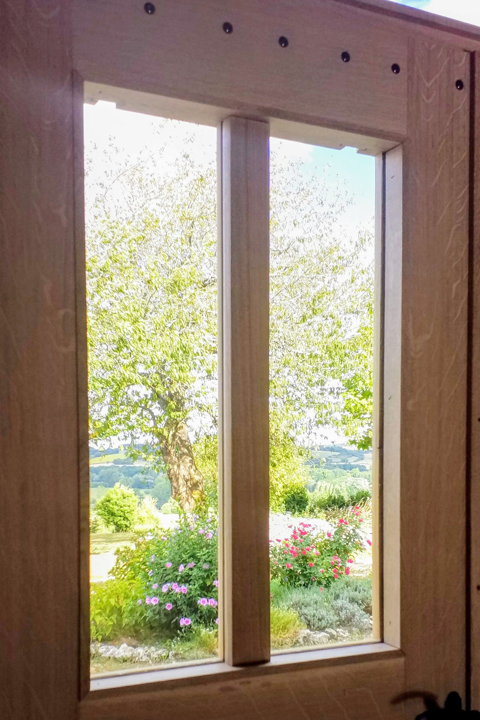 interior view of oak entrance door