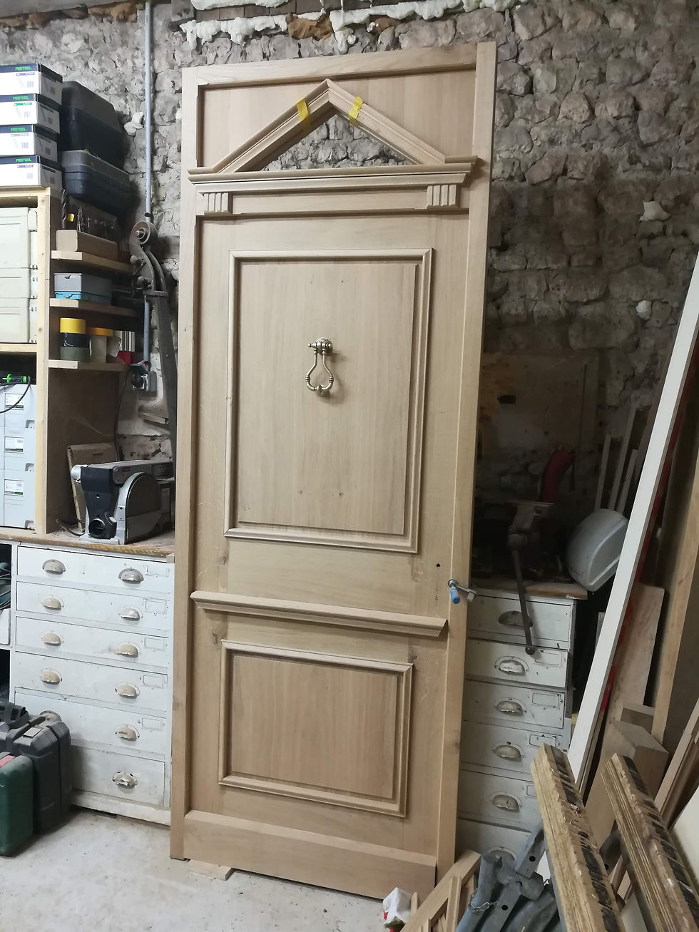 neoclassical design door in French oak