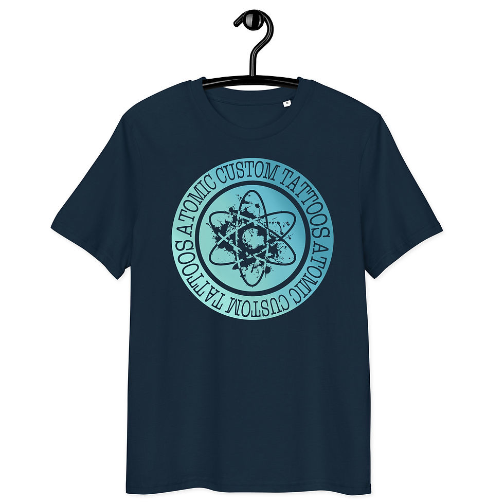 Thumbnail: Navy shirt with Atomic Custom Tattoos logo, Unisex 
