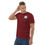 Thumbnail: Man in bordeaux shirt, small picture, holding head, casual wear.
