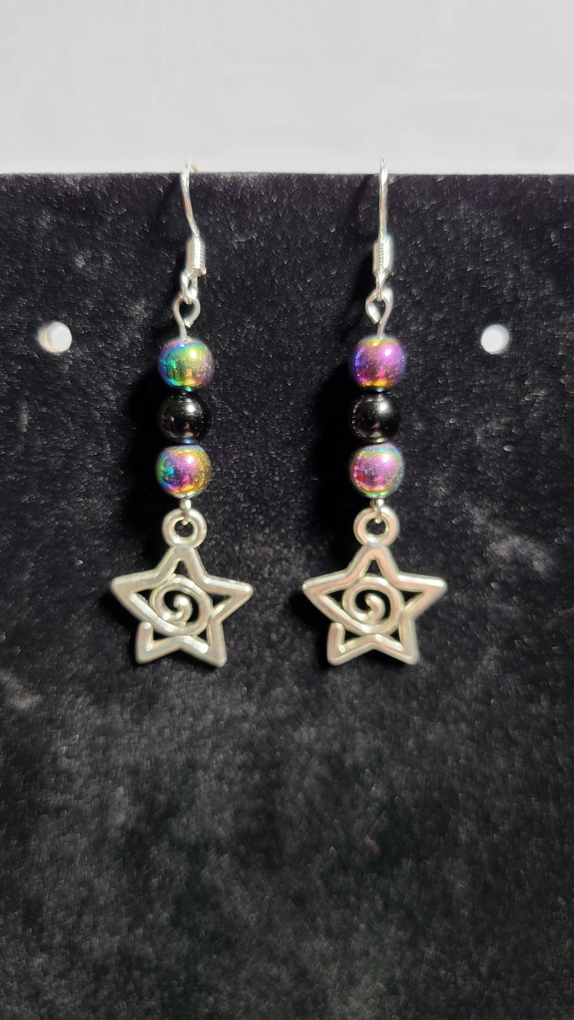 Aura Hematite and hematite with star charms