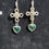 Thumbnail: Celtic cross with green glass hearts
