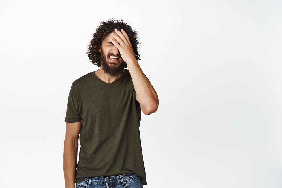 Man having thought I'm Stupid