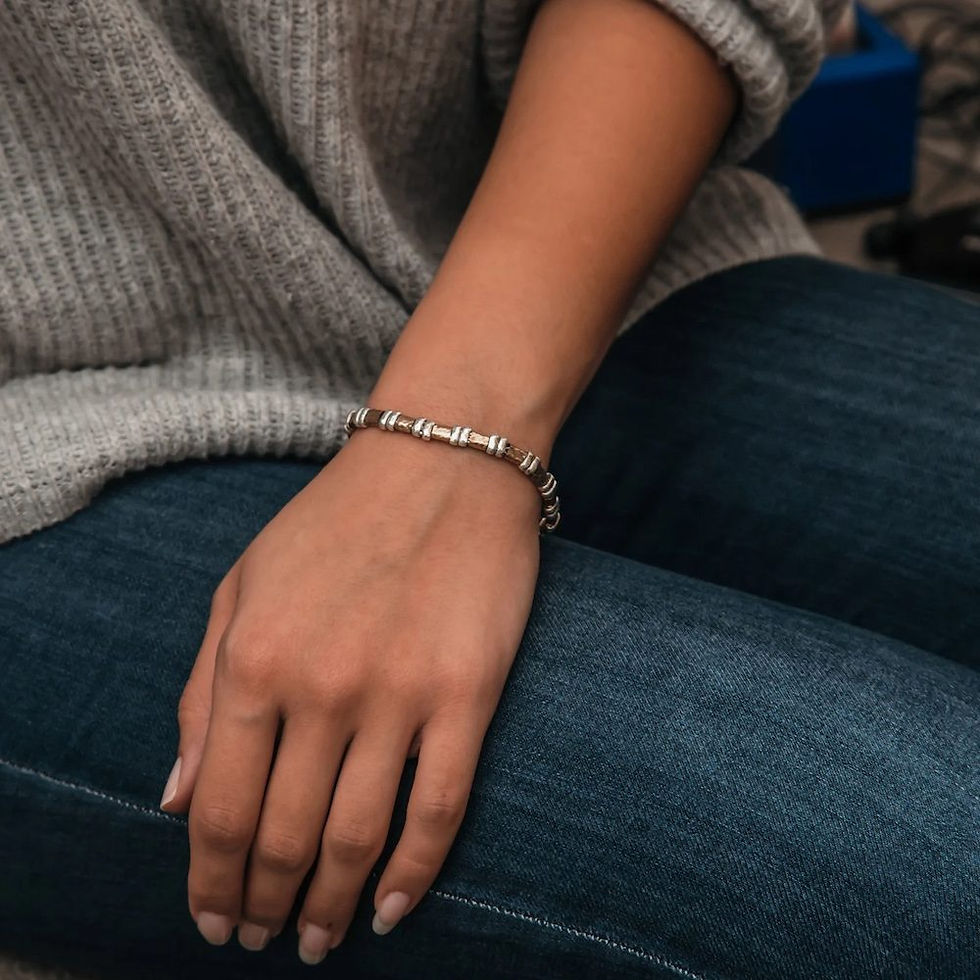 Thumbnail: Yaron Morhaim Sterling Silver & Yellow Gold Silver Avalon Bracelet
