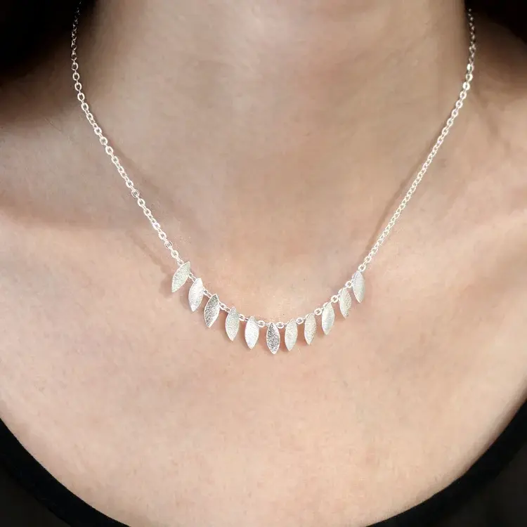 The Icarus Short Necklace on a neck