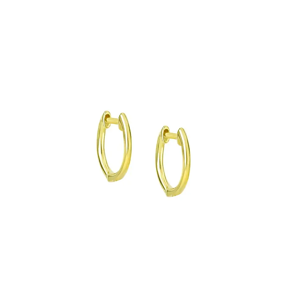 Meira T Yellow Gold Huggie Earrings