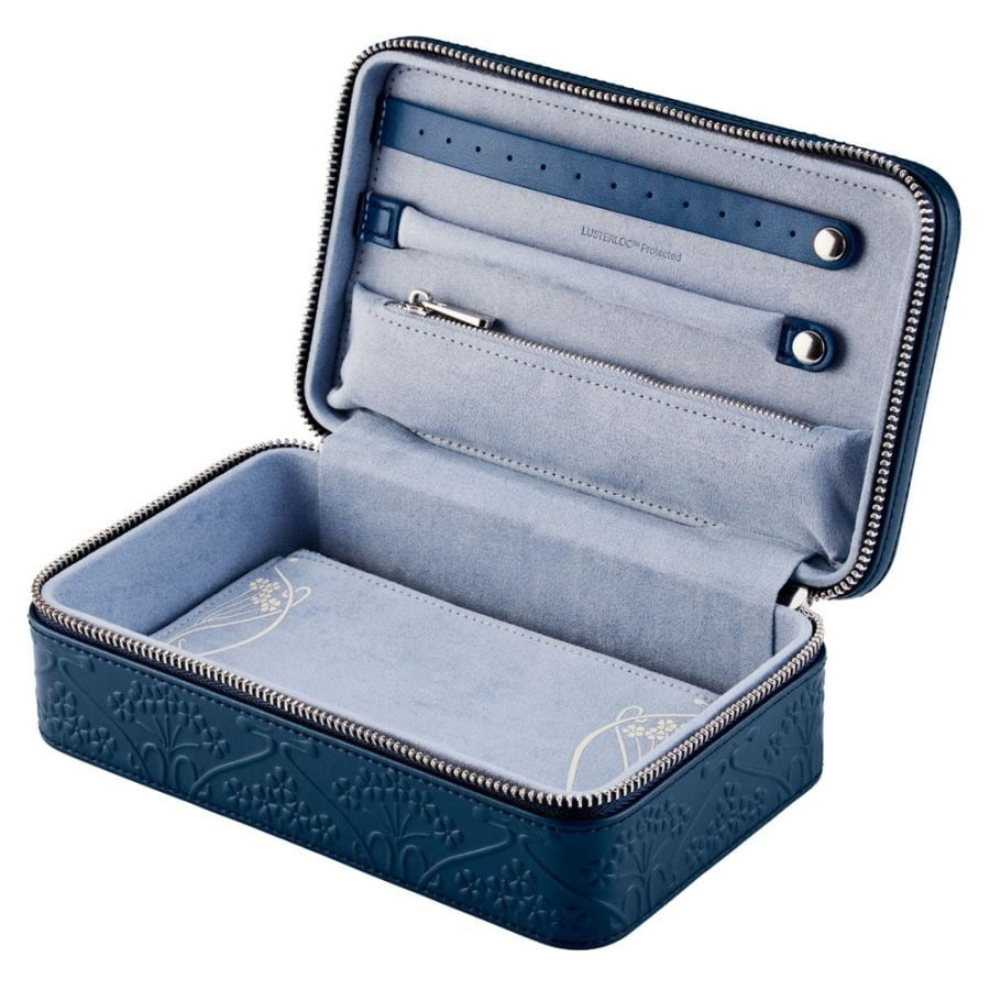 Thumbnail: Lanthe Medium Jewellery Zip Case Internal View - Navy