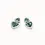 Thumbnail: UNOde50 Drop Earrings with Green Crystal