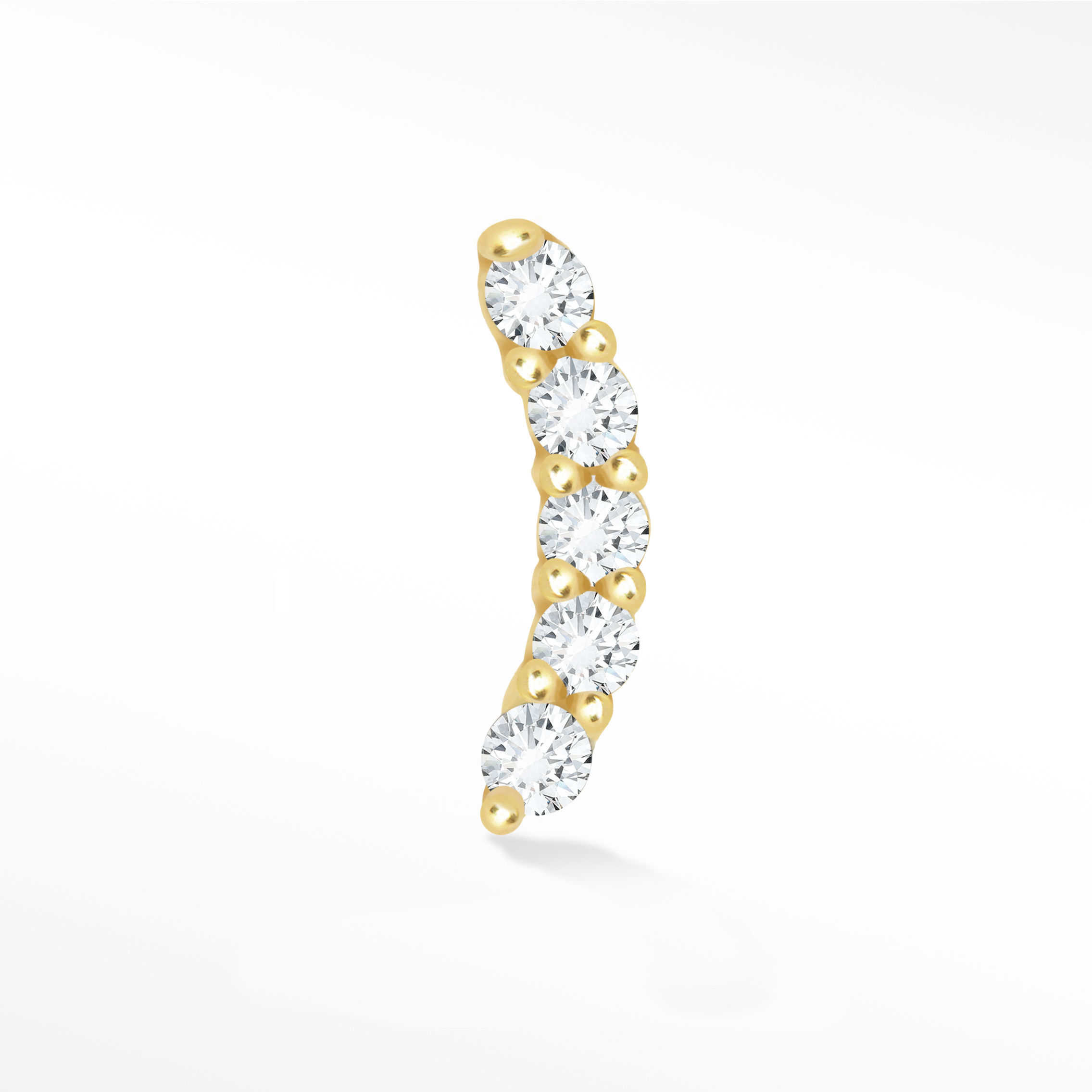 Nina Wynn Flat Back Earring Diamond Climber 10ct Yellow