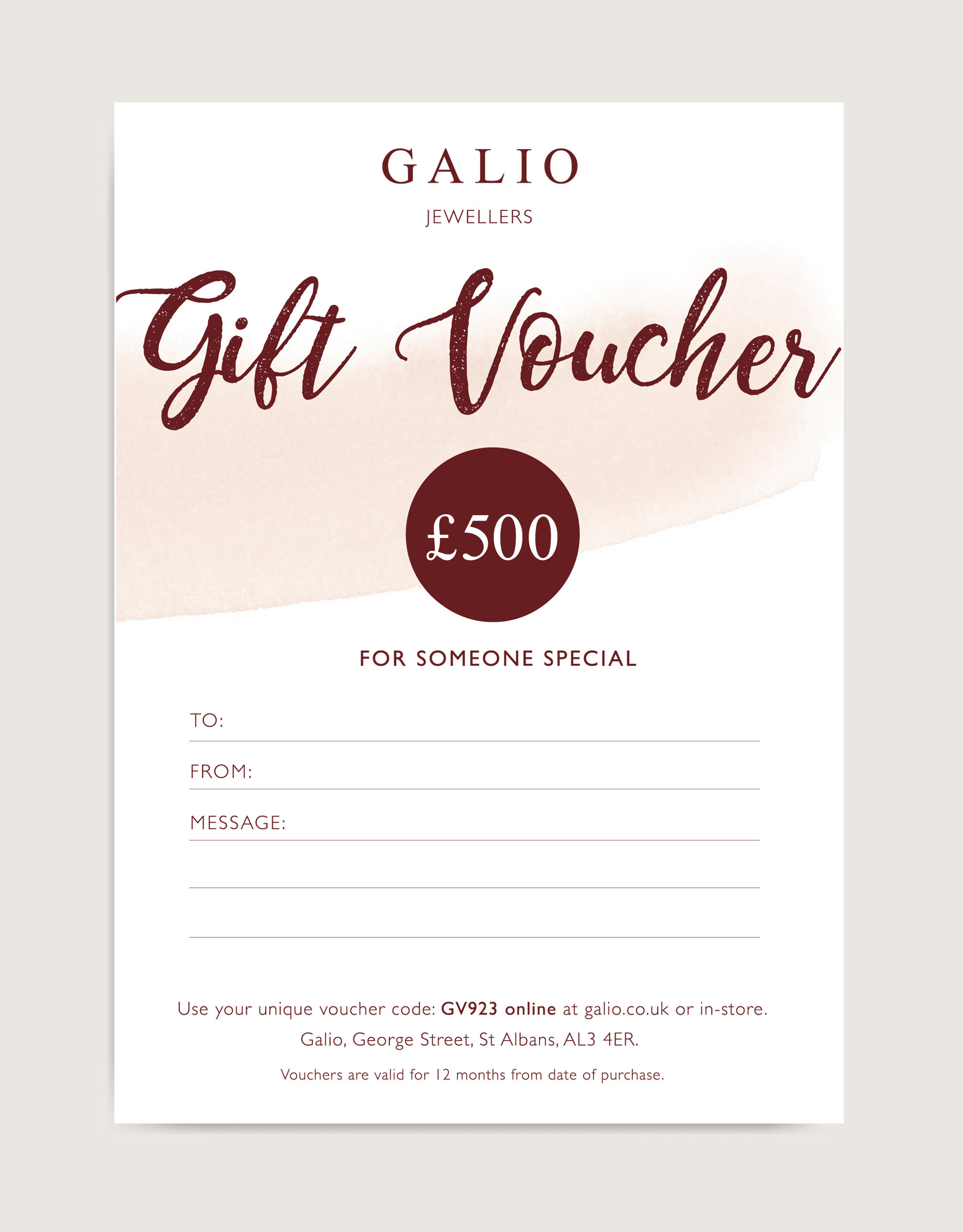 £500 Gift Voucher
