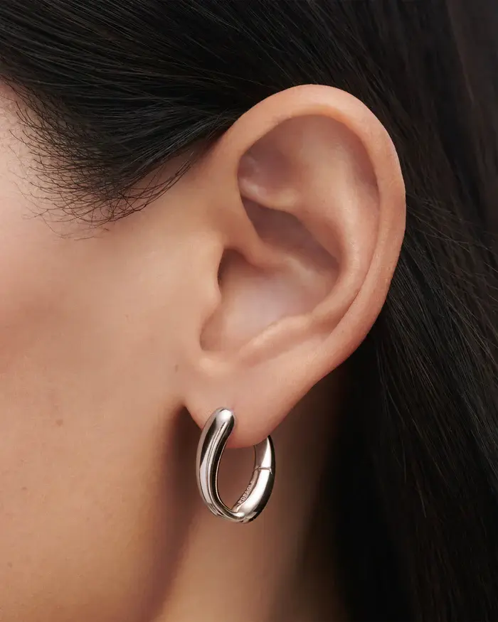 Thumbnail: PDPAOLA Helix Silver Hoops