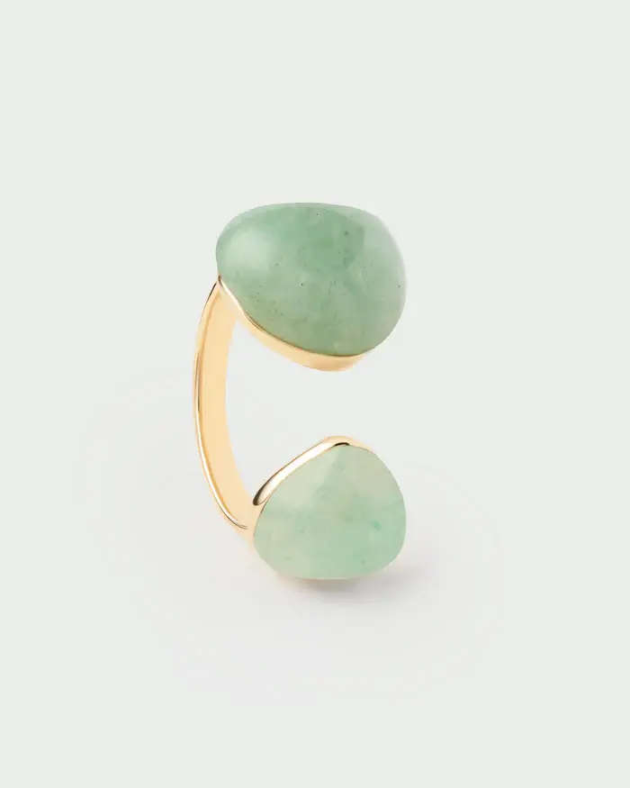 Thumbnail: PDPAOLA Green Aventurine Gravity Ring