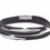 Thumbnail: Shaun Leane Silver Multi Arc Black Leather Wrap Bracelet