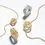 Thumbnail: Sif Jakobs Necklace Carrara Due Piccolo With Zirconia Yellow Gold