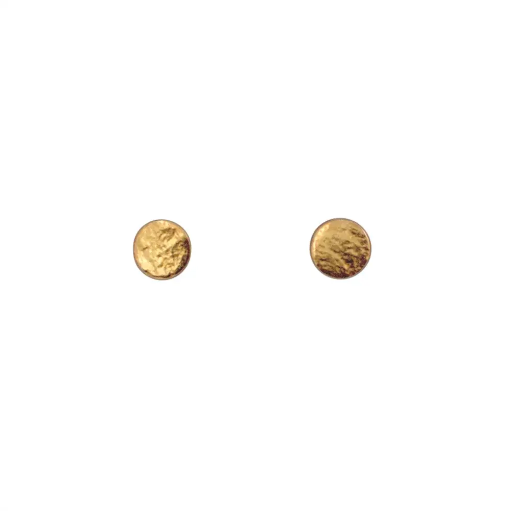 Cara Tonkin Paillette Small Stud Earrings Yellow Gold