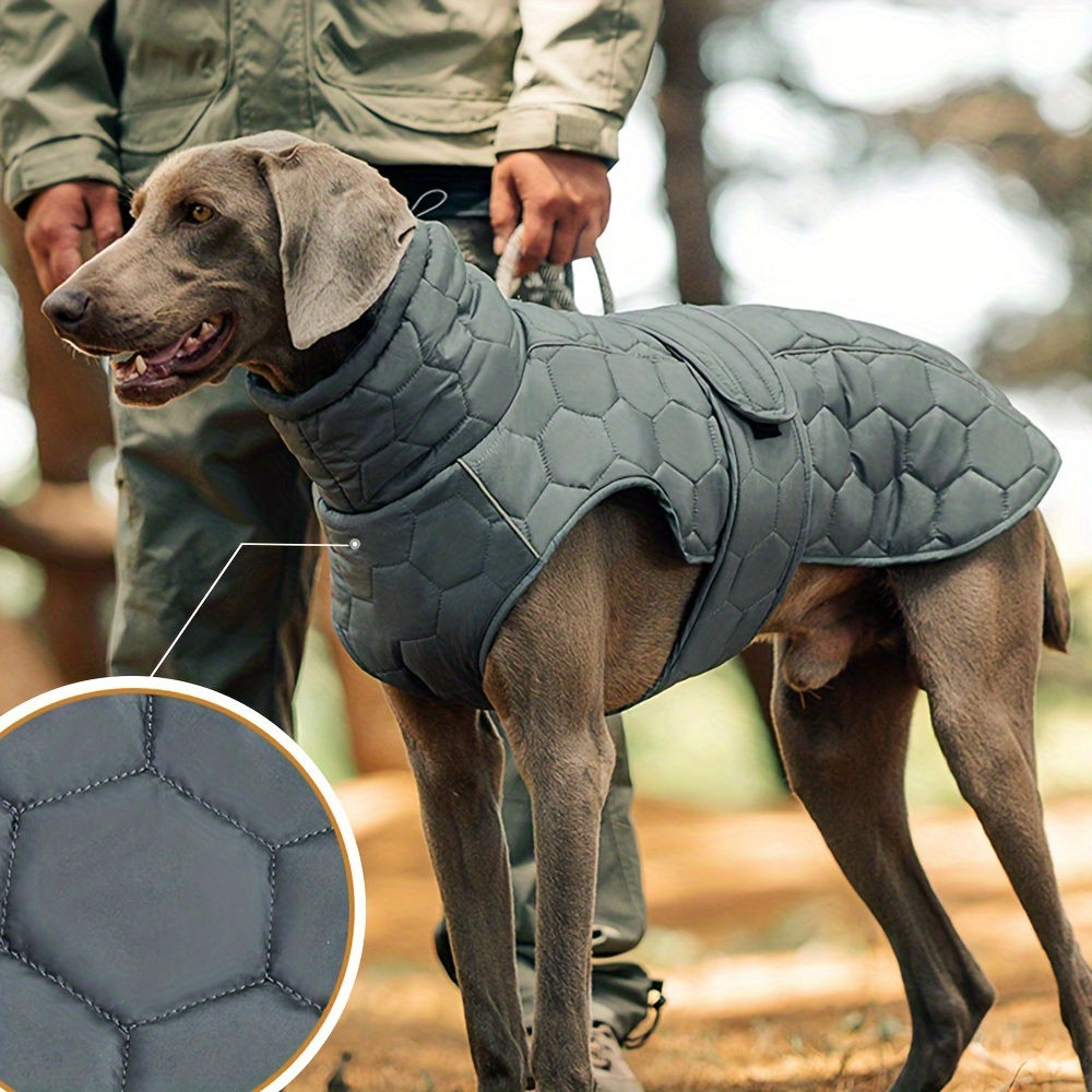 Water-Resistant Reflective Winter Dog Jacket for Medium to Large Breeds - Thick 
