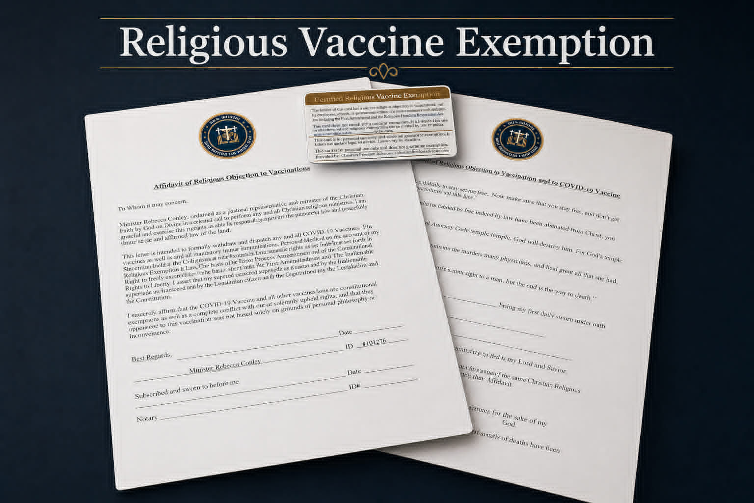 Vaccine Exemption Card