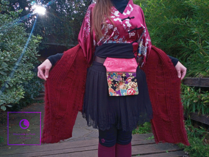 Miniatura: Japanesse  Flower bouquet handmade waist bag