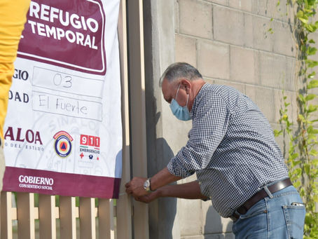 Protección Civil El Fuerte anunció los refugios temporales activos.