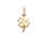 Thumbnail: Links of London 18kt Yellow Gold and Diamond Four Leaf Clover Charm