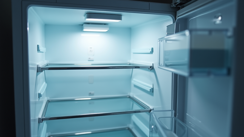 close-up view of No Frost system inside refrigerator