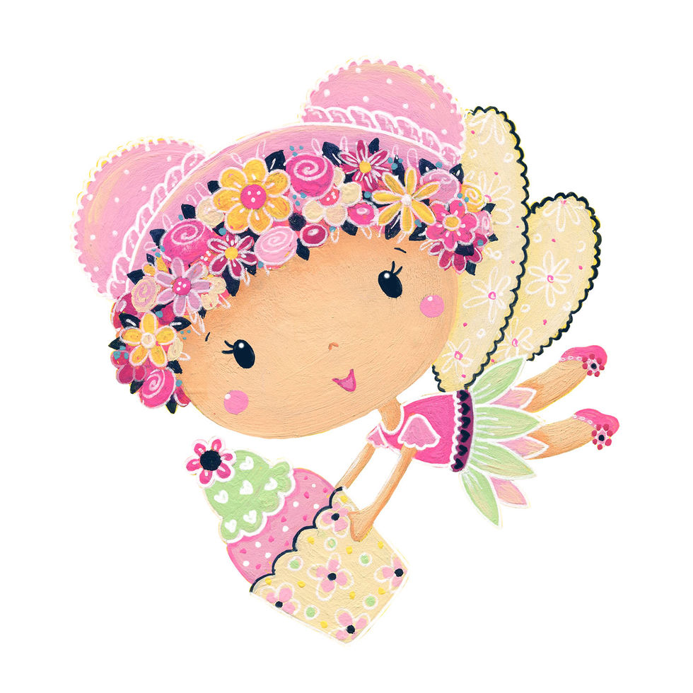 little fairy with cupcake