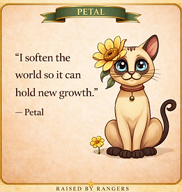 Gentle Presence – Calms tense or fragile situations through softness rather than force.
Emotional Attunement – Naturally senses unspoken feelings and emotional shifts in others.
Quiet Comfort – Offers reassurance without words, helping others feel seen and safe.
Soft Strength – Demonstrates that vulnerability and kindness can be sources of real resilience.