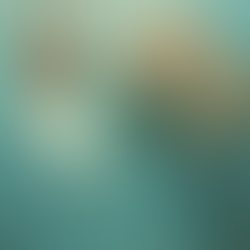 A calm, gentle manatee floats in blue-green water, its face soft and expressive as it looks toward a bright red bird splashing up from the surface beside it. Water droplets rise around the bird in an energetic burst, contrasting the manatee’s stillness. Above and below the scene, black text reads: “Progress is the current… Panic is the splash… Sometimes what looks like stillness is movement. Just deeper. Slower. More deliberate.”