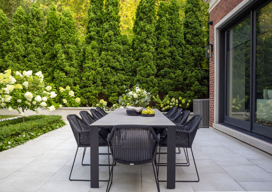 Backyard dining table