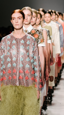 Models on the runway during this opening show for World Mastercard Fashion Week.