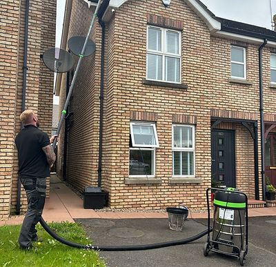 Roof cleaning, Northern Ireland, Co Antrim, Gutters, Gutter Cleaning, Pressure washing, Roof Scraping, Ballymena, Biocide, Exterior Cleaning, Mitchell Property Maintence, Antrim, Randalstown, Ballymoney, Window Cleaning, Soft washing, Fascia Board cleaning.