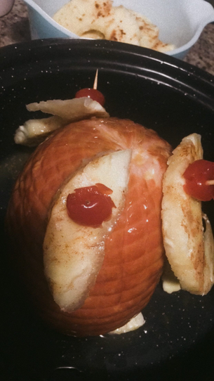 Pineapple + Cherry Glazed Ham