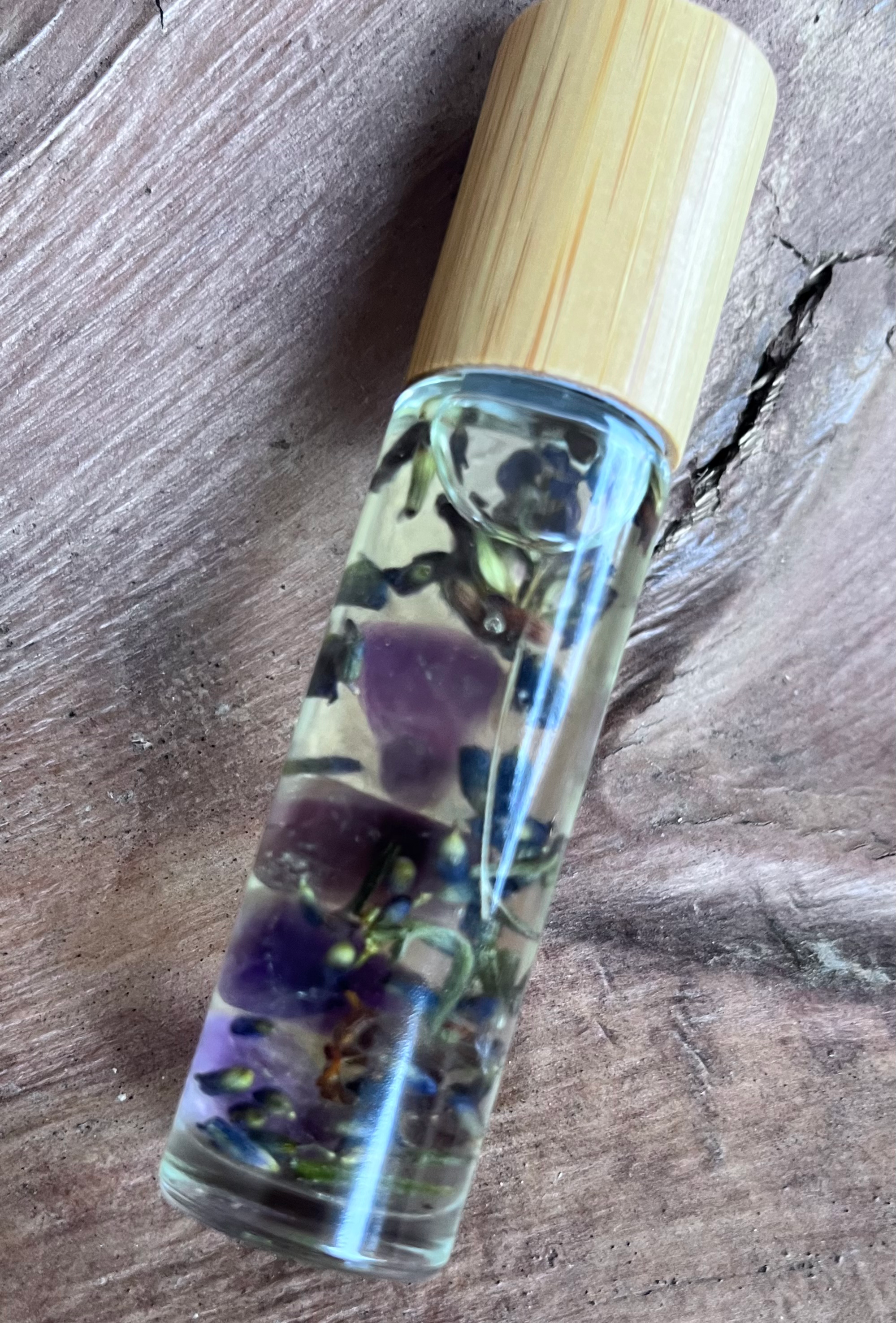 “Tranquility” Amethyst botanical essential oil blend roller blend. 10ml