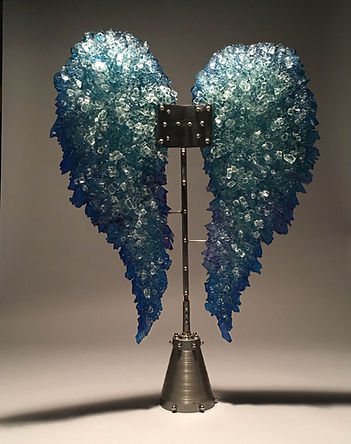 Fractured glass wings