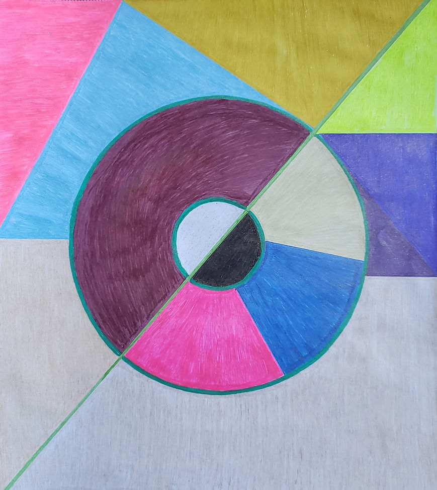 A colorful decorative geometric two dimensional torus