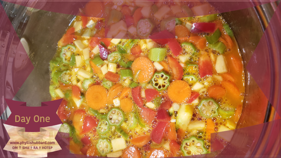 Kamitic Kultured Kraut with okra, carrots, rutabaga turnips, red bell peppers, green onions and seasoned with turmeric, sea salt, curry powder and apple cider vinegar.