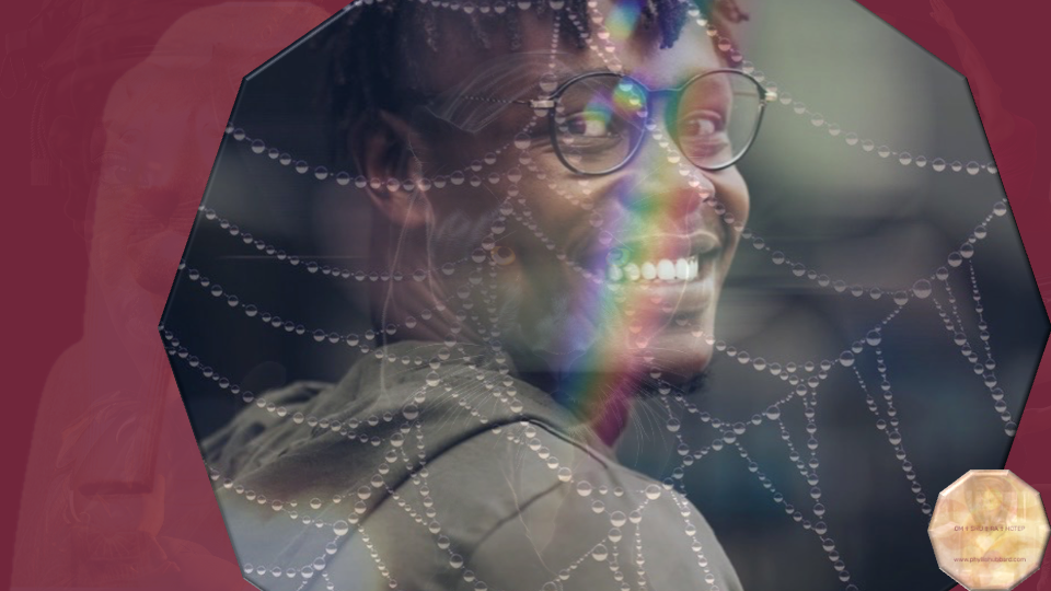 Black male and spider web