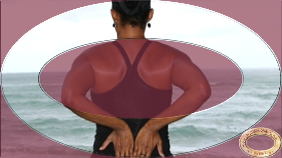 Black woman stretching pectoral muscles