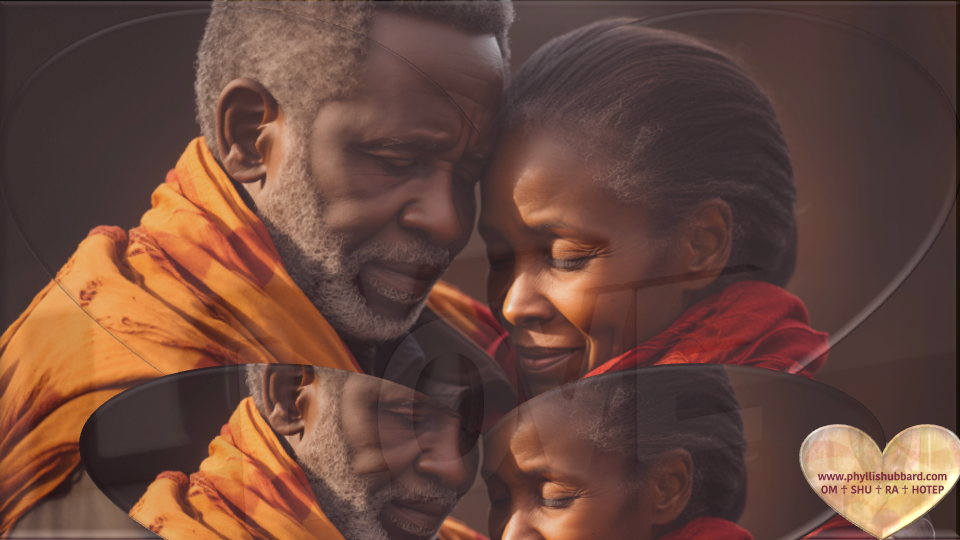 Black couple forgiving each other